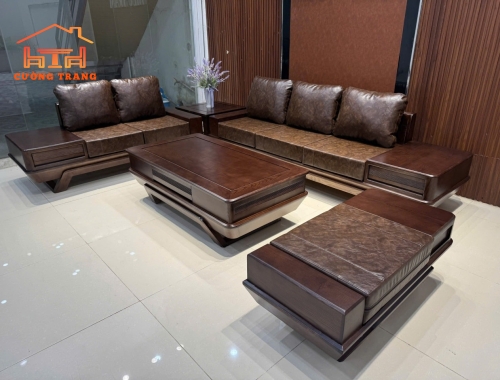SOFA 2 VĂNG CHÂN THUYỀN GỖ SỒI NGA