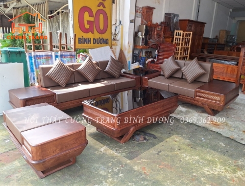 SOFA 2 VĂNG CHÂN THUYỀN GỖ SỒI NGA