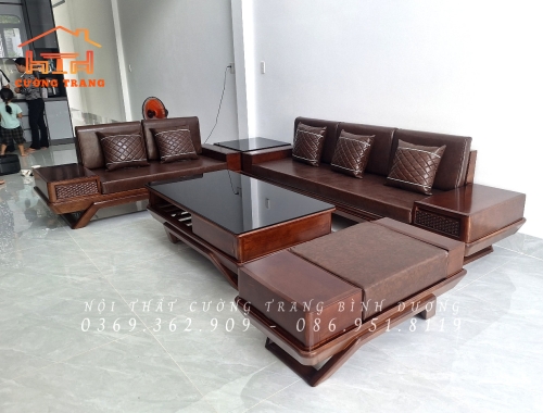 SOFA 2 VĂNG CHÂN THUYỀN GỖ SỒI NGA