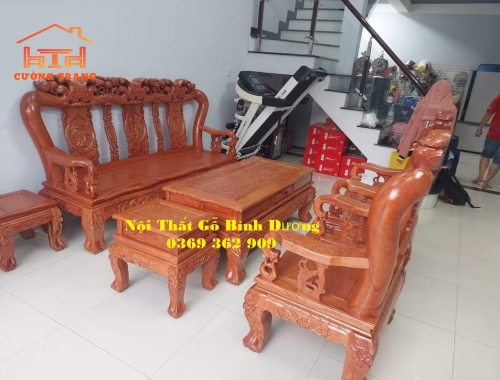 SALON GỖ HƯƠNG ĐÁ QUỐC ĐÀO CỘT 12