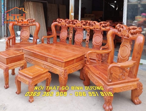 SALON GỖ HƯƠNG ĐÁ QUỐC ĐÀO CỘT 12
