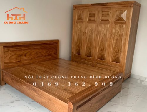 GIƯỜNG HƯƠNG XÁM DÁT PHẢN 1M6