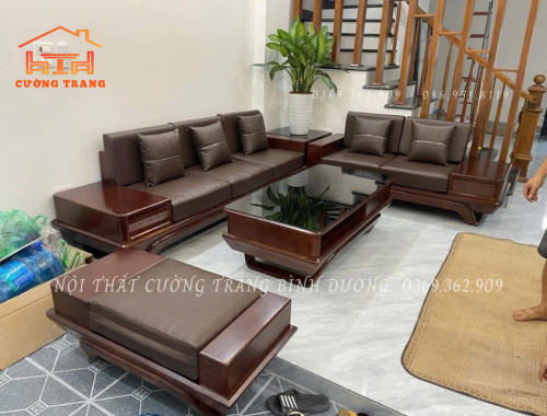 SOFA 2 VĂNG CHÂN THUYỀN GỖ SỒI NGA