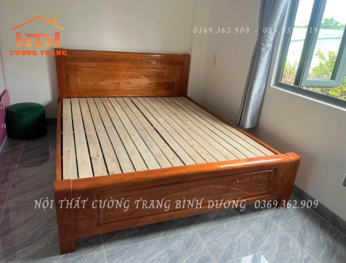 GIƯỜNG NGỦ GỖ XOAN TA 1M8