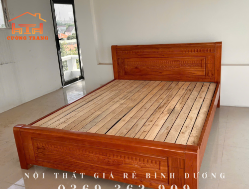 GIƯỜNG NGỦ GỖ XOAN TA 1M6