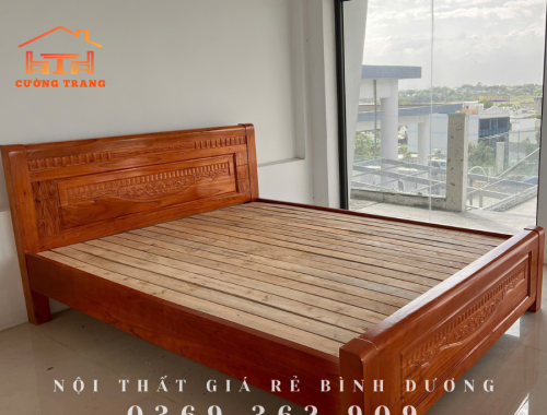 GIƯỜNG NGỦ GỖ XOAN TA 1M6