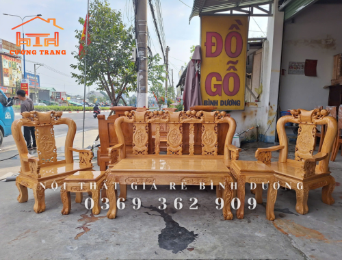SALON GỖ GÕ ĐỎ CỘT 10
