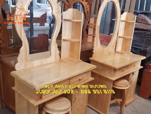 BÀN TRANG ĐIỂM GỖ THÔNG 80