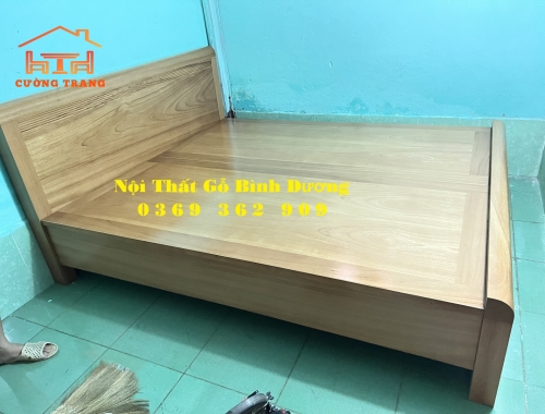 GIƯỜNG NGỦ GỖ GÕ ĐỎ DÁT PHẢN 1M6