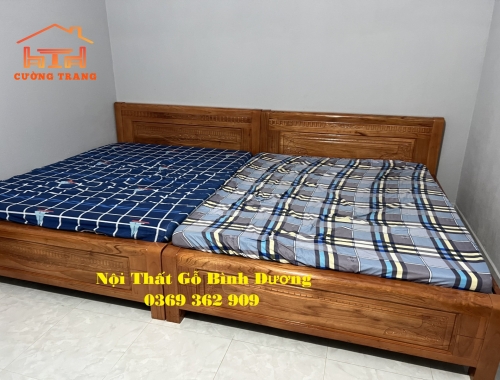 GIƯỜNG NGỦ GỖ XOAN TA 1M8