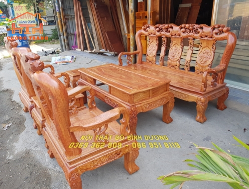SALON GỖ HƯƠNG ĐÁ QUỐC ĐÀO CỘT 10