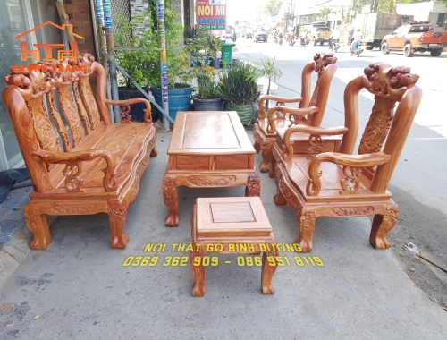 SALON GỖ HƯƠNG ĐÁ QUỐC ĐÀO CỘT 10