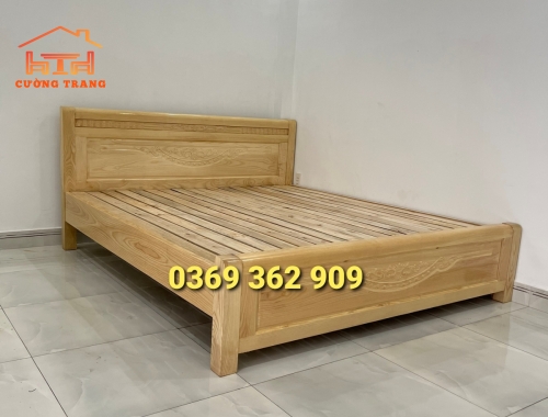 GIƯỜNG NGỦ GỖ SỒI NGA 1M8
