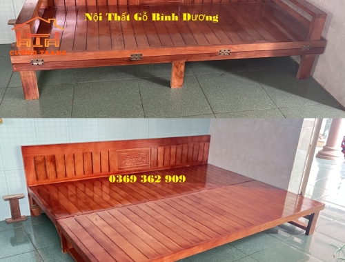 GIƯỜNG GẤP GỌN GỖ GIÀNG GIÀNG 1m4