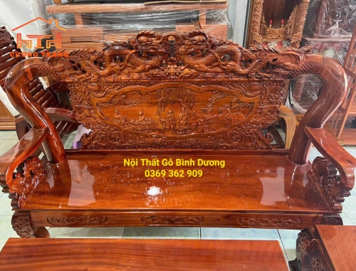 SALON GỖ TRÀM BÔNG VÀNG CỘT 12