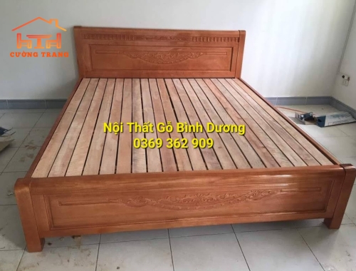 GIƯỜNG NGỦ GỖ SỒI NGA 1M6
