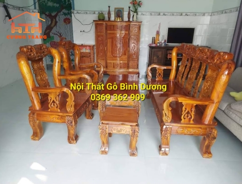 SALON GỖ TRÀM BÔNG VÀNG CỘT 10