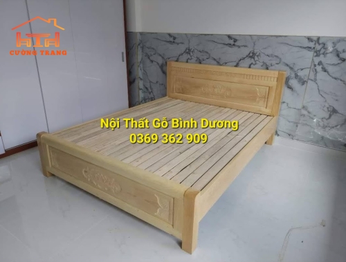 GIƯỜNG NGỦ GỖ SỒI NGA 1M6