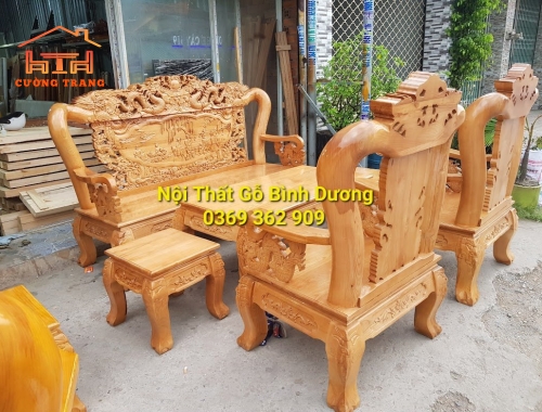SALON GỖ SỒI NGA RỒNG BÁT TIÊN
