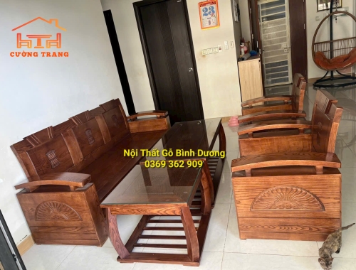 SALON SỒI ĐỐI THÙNG QUẠT MÀU ÓC CHÓ