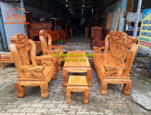 SALON GỖ GÕ ĐỎ CỘT 12 MẪU TỨ LINH