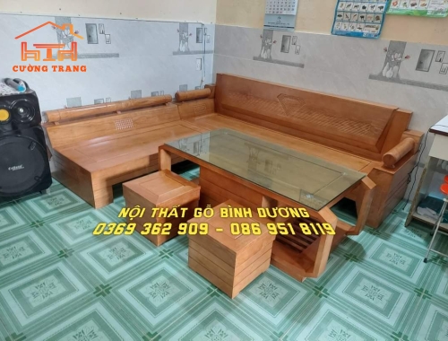 SALON GÓC KIM CƯƠNG GỖ SỒI NGA