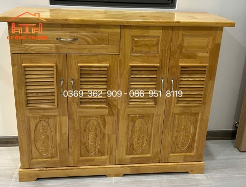 TỦ GIÀY DÉP GỖ CAO SU 1M2