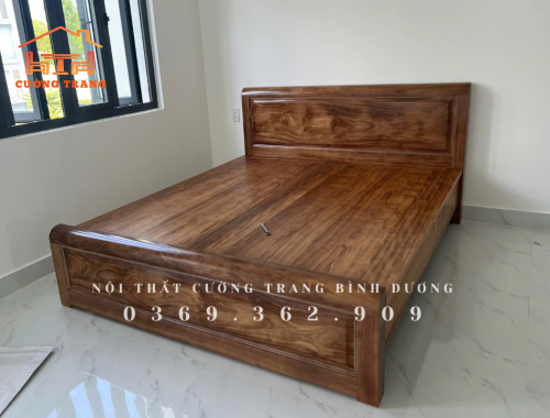 GIƯỜNG HƯƠNG XÁM DÁT PHẢN 1M6