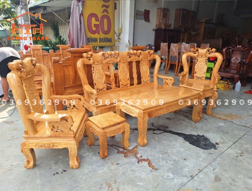 SALON GỖ GÕ ĐỎ CỘT 10