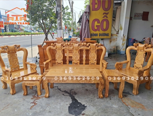 SALON GỖ GÕ ĐỎ CỘT 10