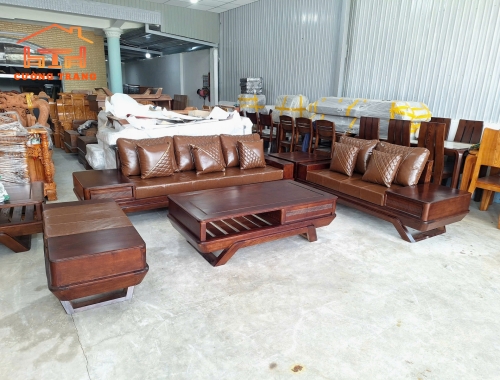 SOFA 2 VĂNG CHÂN THUYỀN GỖ SỒI NGA